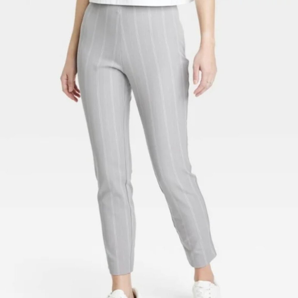 A New Day Grey Pinstripe Dress Pants, Size 2P, NWT